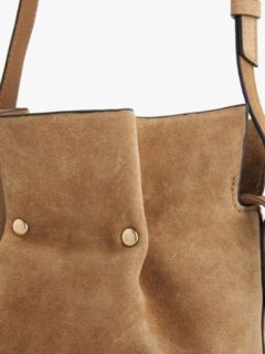 COMPLIMENTARY: Small bucket-bag in tan suede