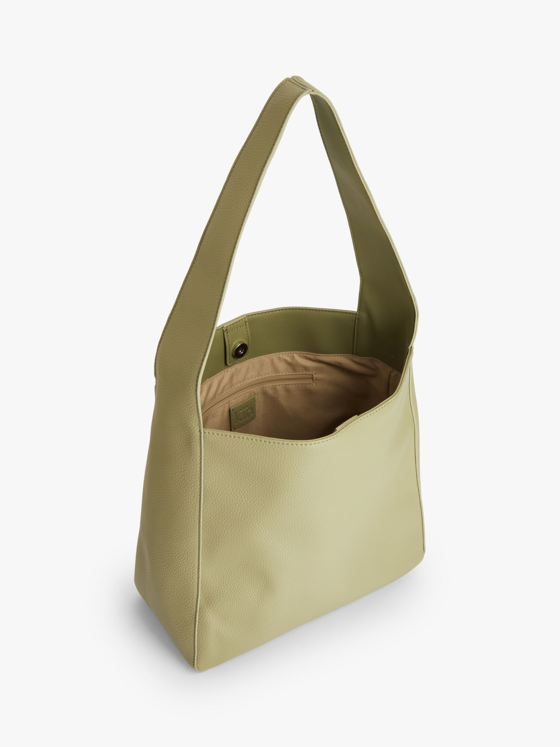 Kin Soft Hobo Bag, Khaki at John Lewis & Partners