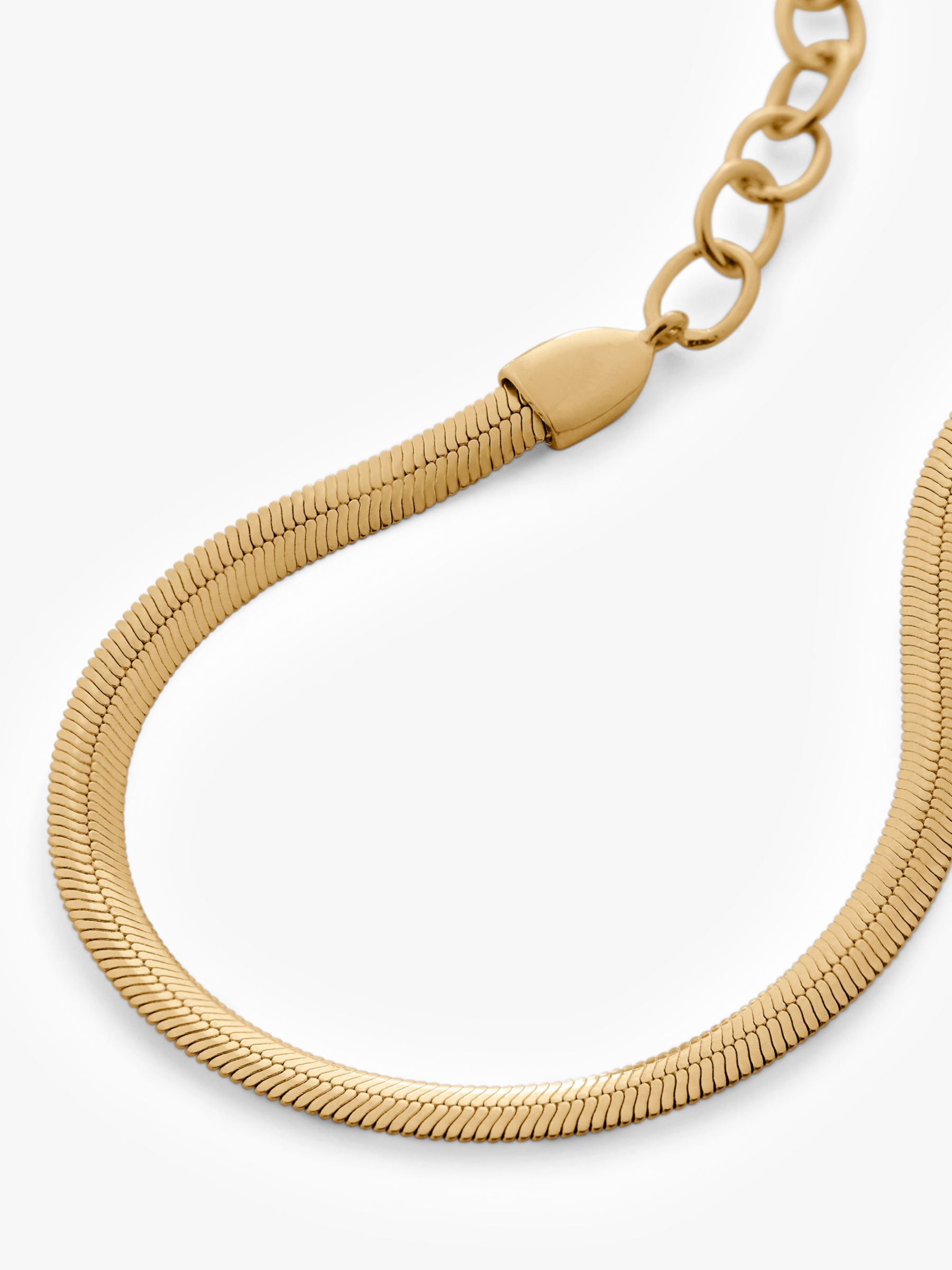 Buy Monica Vinader Snake Chain Bracelet, Gold Online at johnlewis.com