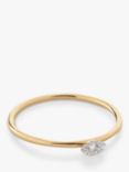 Monica Vinader Marquise 14ct Yellow Gold Diamond Stacking Ring, Gold, Gold