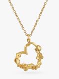 Alex Monroe Floral Heart & Baby Bee Pendant Necklace, Gold