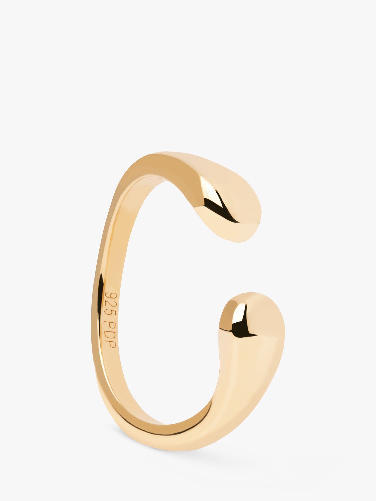 PDPAOLA 18ct Gold Plated Crush Band Ring, Gold