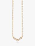 PDPAOLA Cubic Zirconia Crown Chain Necklace, Gold