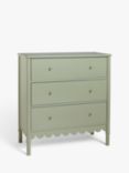 John Lewis ANYDAY Hem 3 Drawer Chest, Green