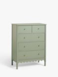 John Lewis ANYDAY Hem 5 Drawer Chest, Green