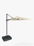 John Lewis Freestanding 360 Aluminium Wind-Up Parasol & Base, 2.5m