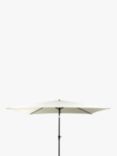 John Lewis Aluminium Wind-Up Parasol, 3 x 2m, Oyster