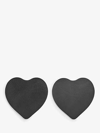 John Lewis Slate Heart Placemats, Set of 2, Black