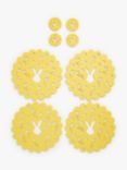 John Lewis Easter Felt Placemats & Coasters, Set of 4, Yellow