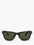 Ray-Ban RB2140 Unisex Wayfarer Sunglasses, Black/Green