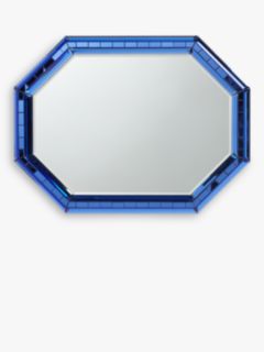 John Lewis + Matthew Williamson Bevelled Glass Wall Mirror, 66 x 50cm, Blue