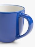 John Lewis ANYDAY Two Tone Stoneware Mugs, Set of 4, 340ml, Cobalt Blue