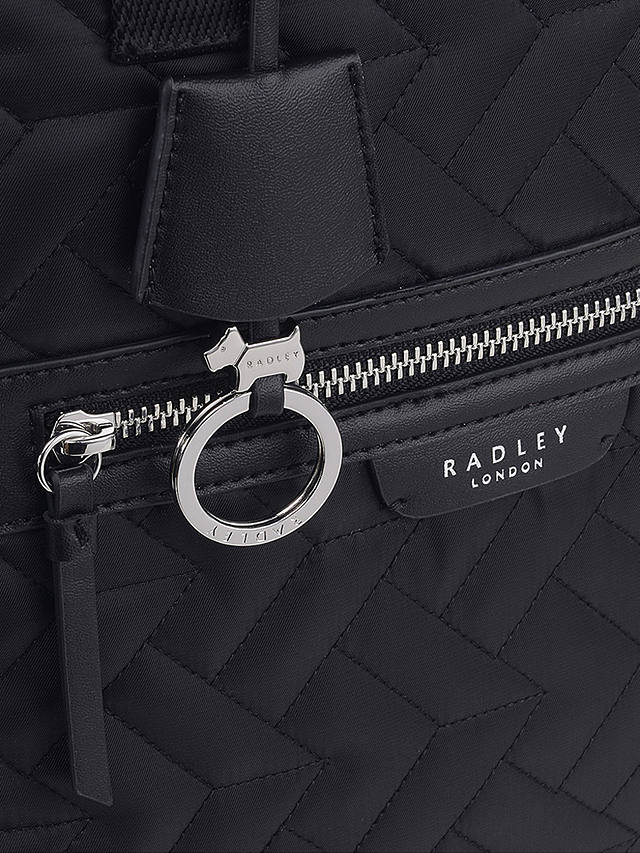 Radley Finsbury Park Medium Zip Around Quilted Backpack, Black