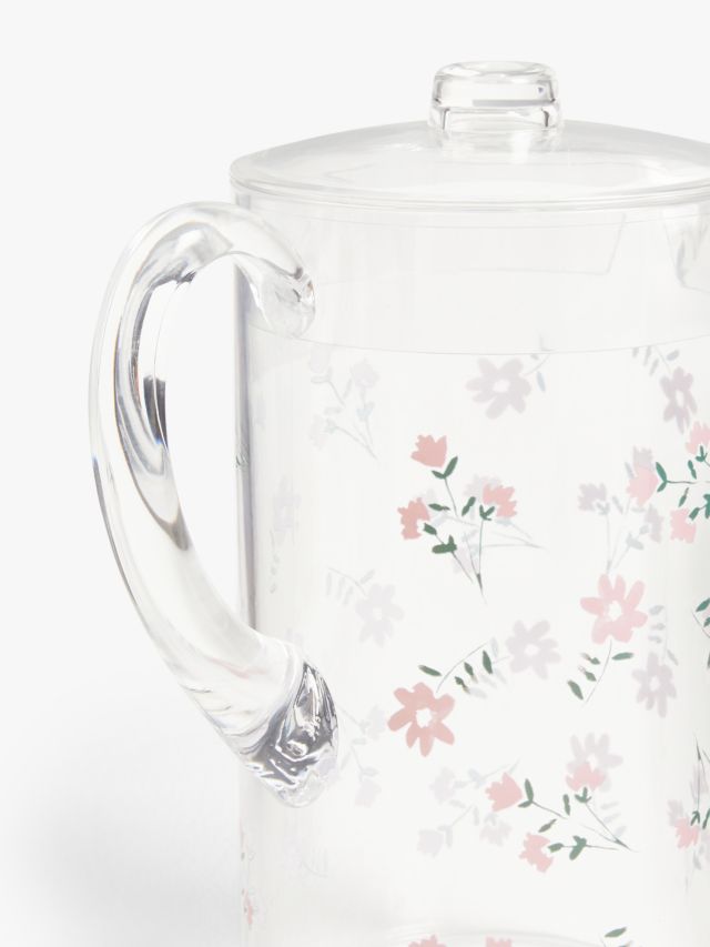 Flower Print Plastic Jug