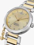 Vivienne Westwood Poplar Women's Logo Charm Bracelet Strap Watch