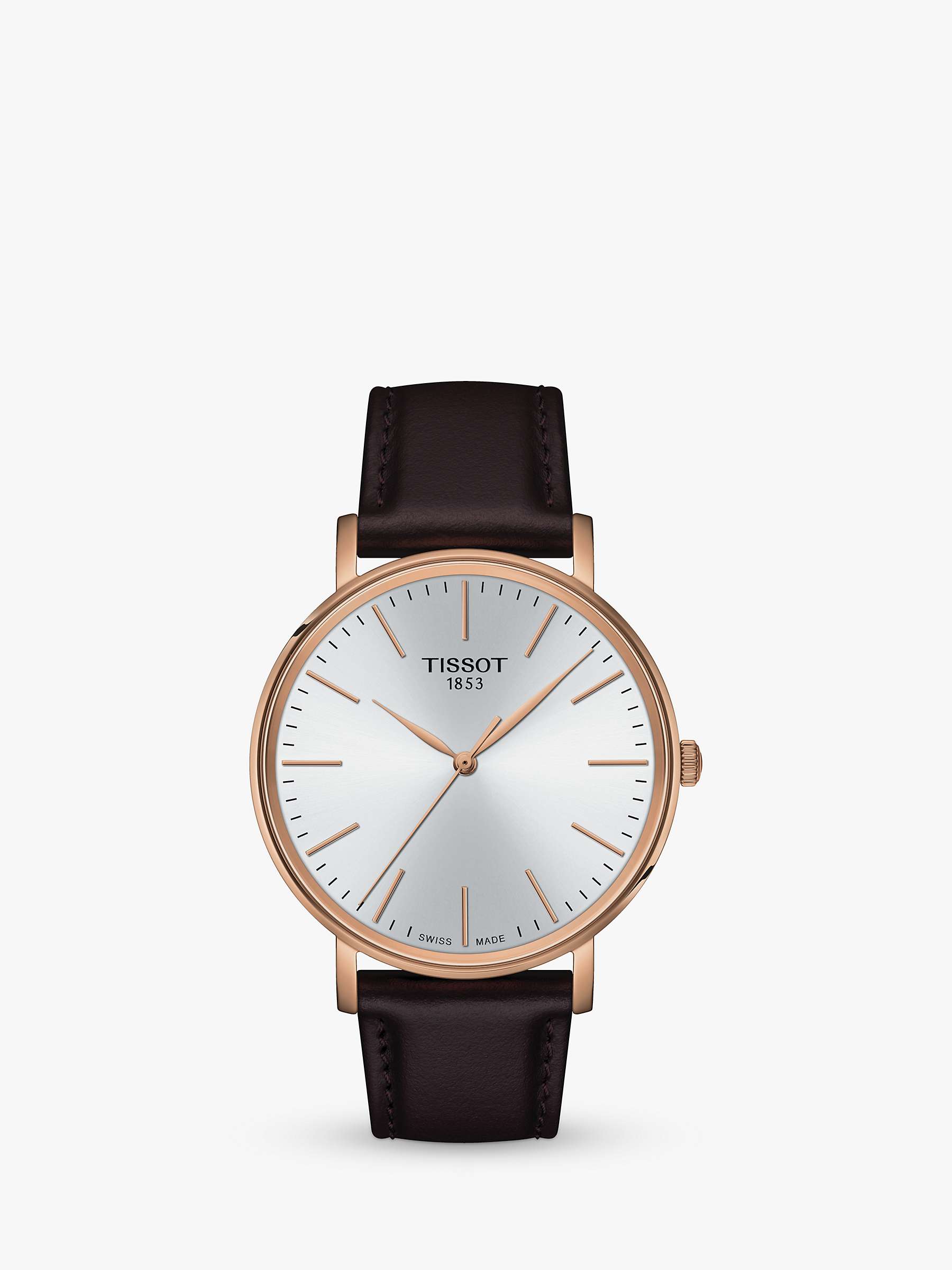 Buy Tissot Men's Everytime Leather Strap Watch Online at johnlewis.com