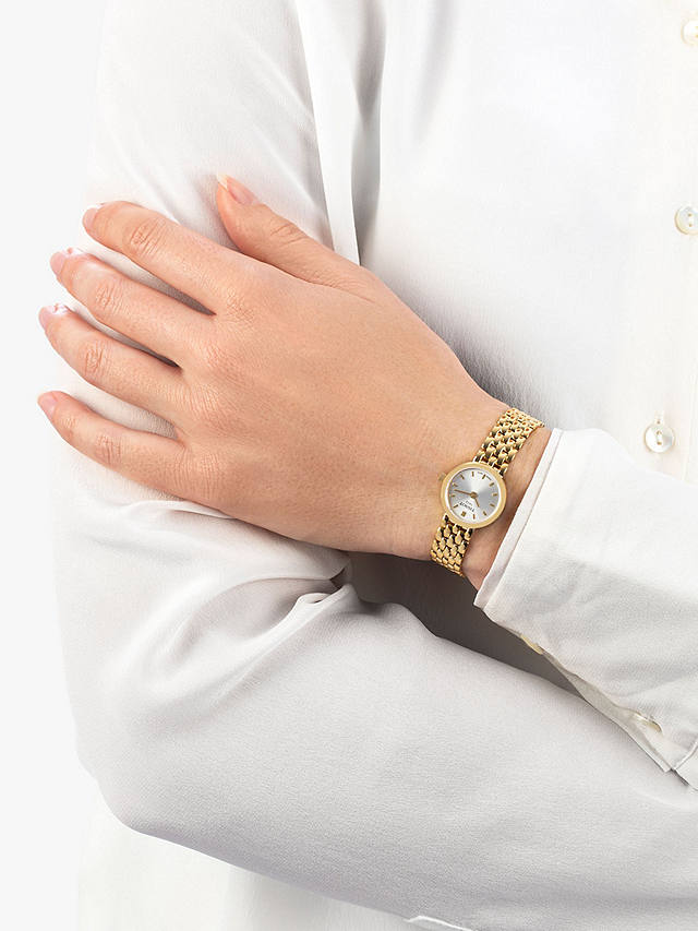 Tissot T0580093303100 Women's Lovely Bracelet Strap Watch, Gold/White