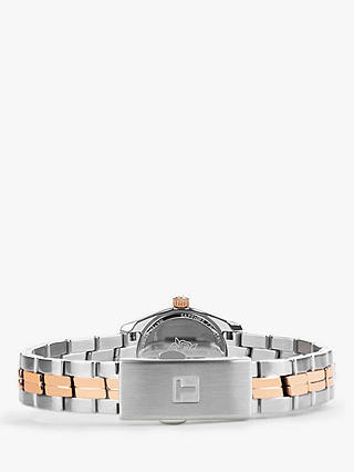 Tissot T1010102211101 Women's PR 100 Date Bracelet Strap Watch, Silver/Rose Gold