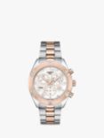 Tissot T1019172211600 Women's PR100 Sport Chic Diamond Chronograph Date Bracelet Strap Watch, Multi/Mother of Pearl