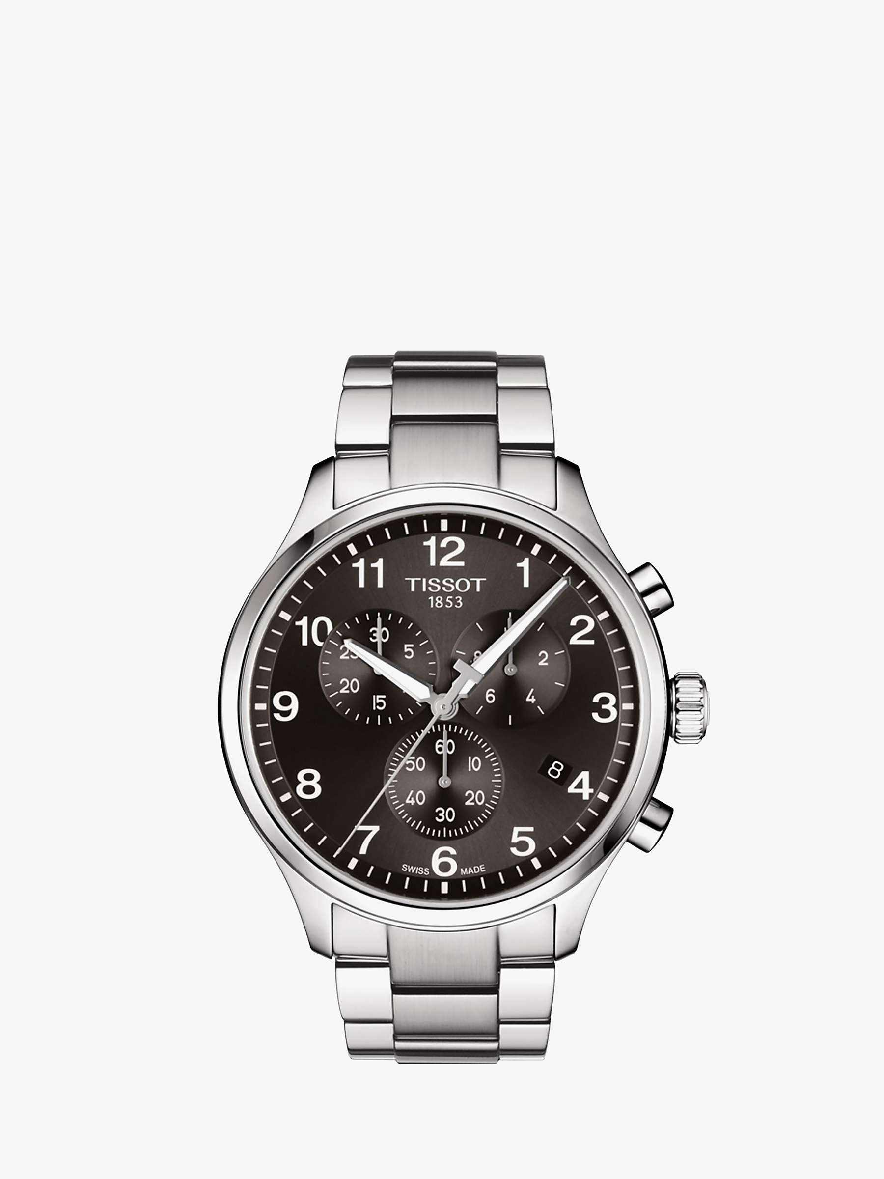 Buy Tissot T1166171105701 Men's Chrono XL Classic Chronograph Date Bracelet Strap Watch, Silver/Black Online at johnlewis.com
