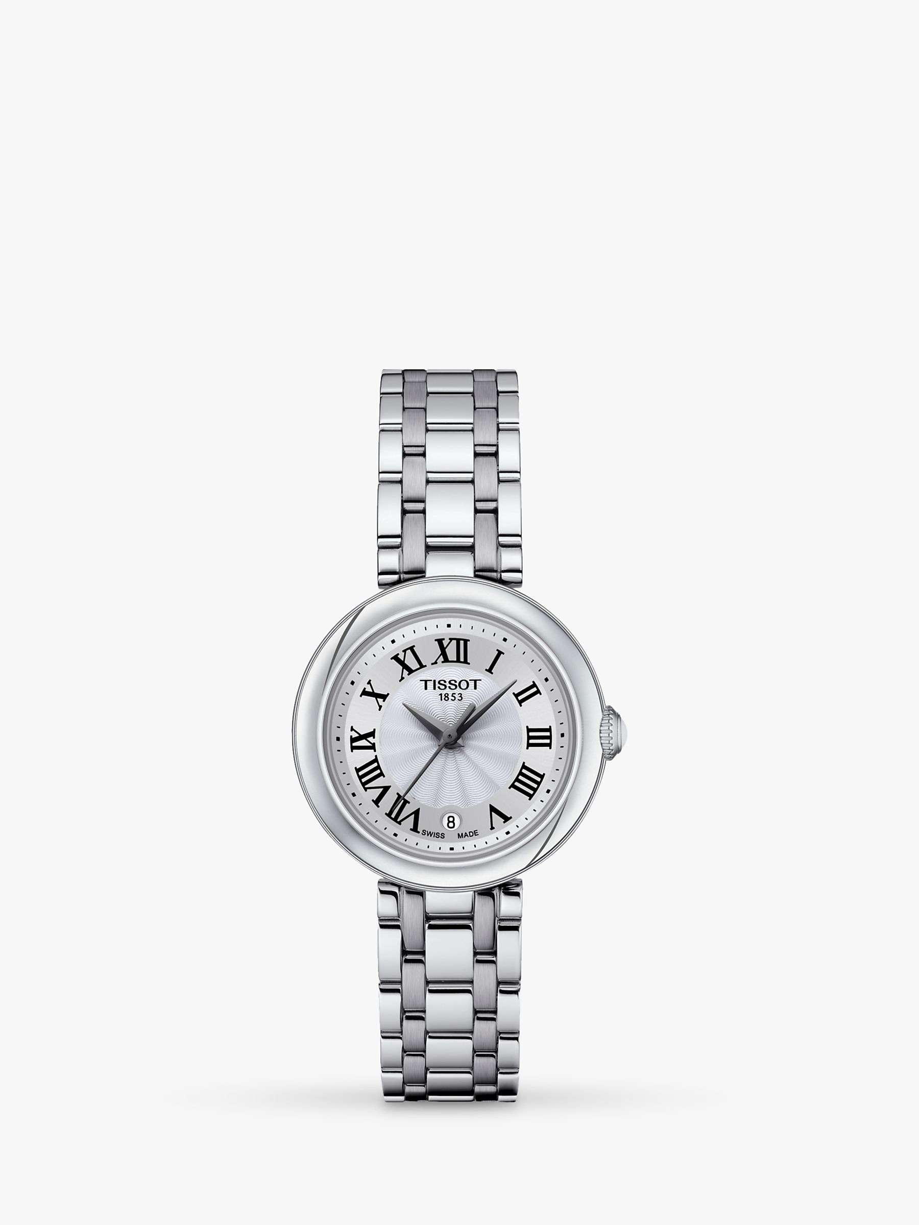 Buy Tissot T1260101101300 Women's Bellissima Date Bracelet Strap Watch, Silver Online at johnlewis.com
