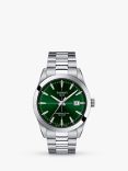 Tissot T1274071109101 Men's Gentleman Date Bracelet Strap Watch, Silver/Green