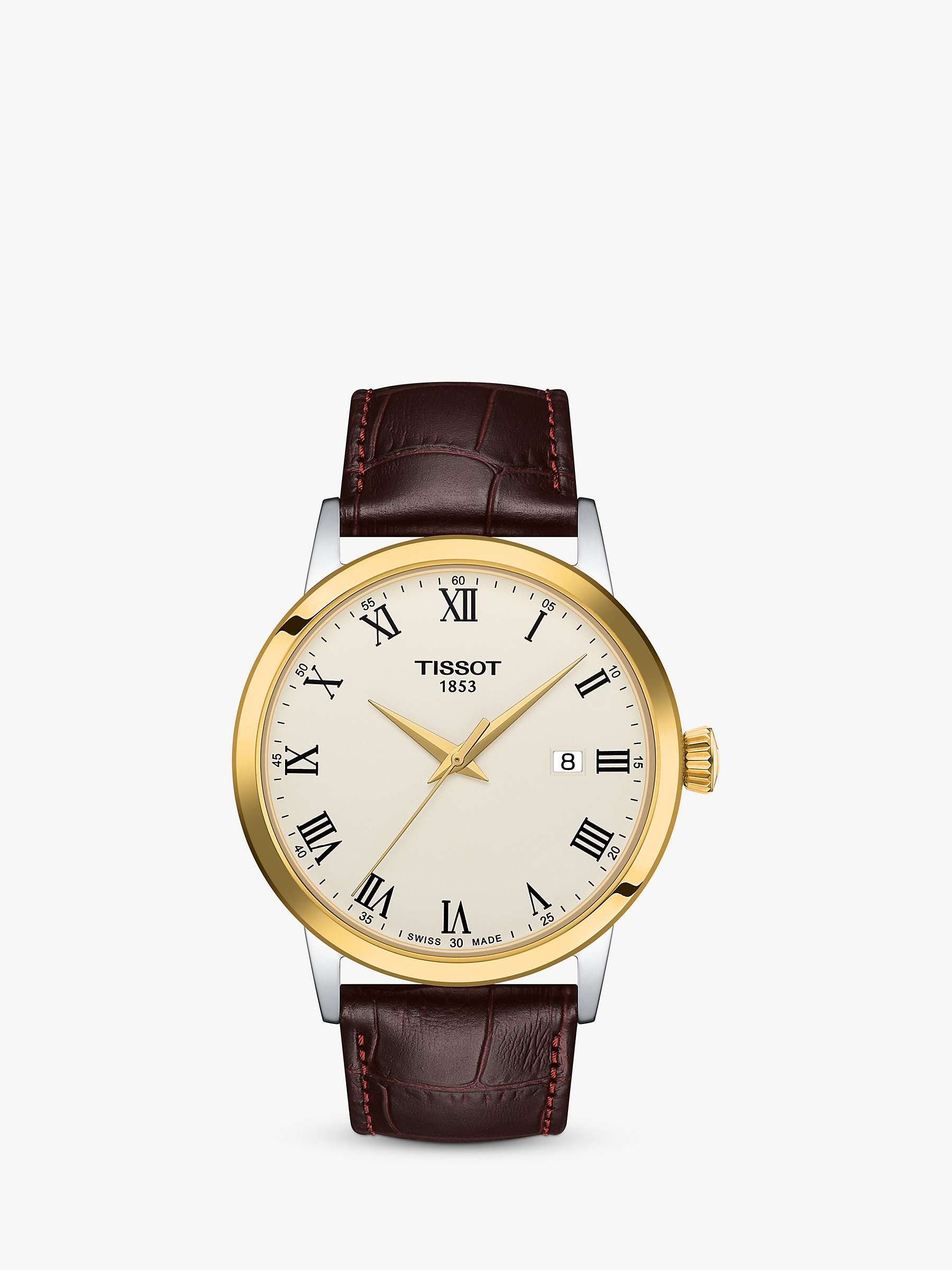 Buy Tissot Men's Classic Dream Date Leather Strap Watch Online at johnlewis.com