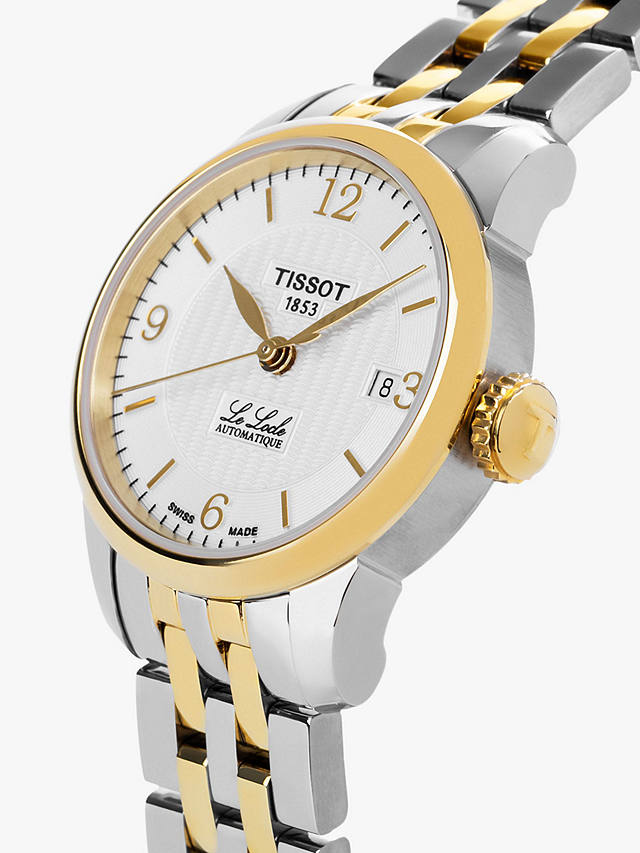 Tissot T41218334 Women's Le Locle Date Bracelet Strap Watch, Silver