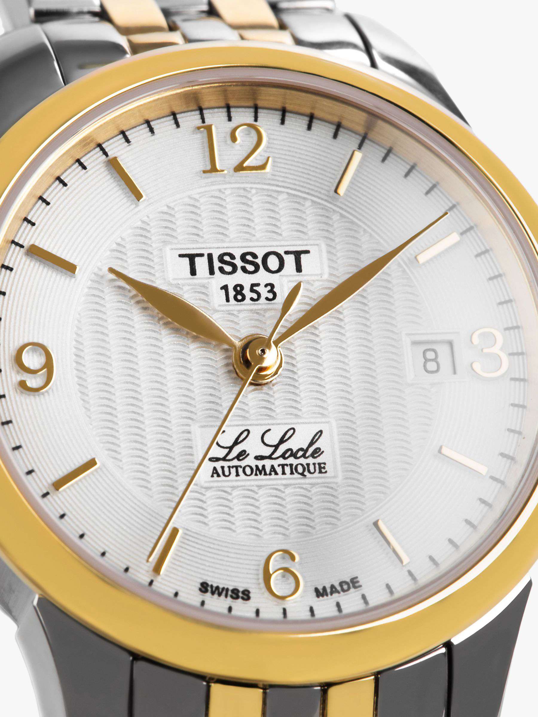 Buy Tissot T41218334 Women's Le Locle Date Bracelet Strap Watch, Silver Online at johnlewis.com