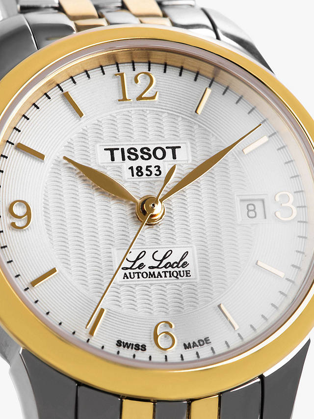 Tissot T41218334 Women's Le Locle Date Bracelet Strap Watch, Silver