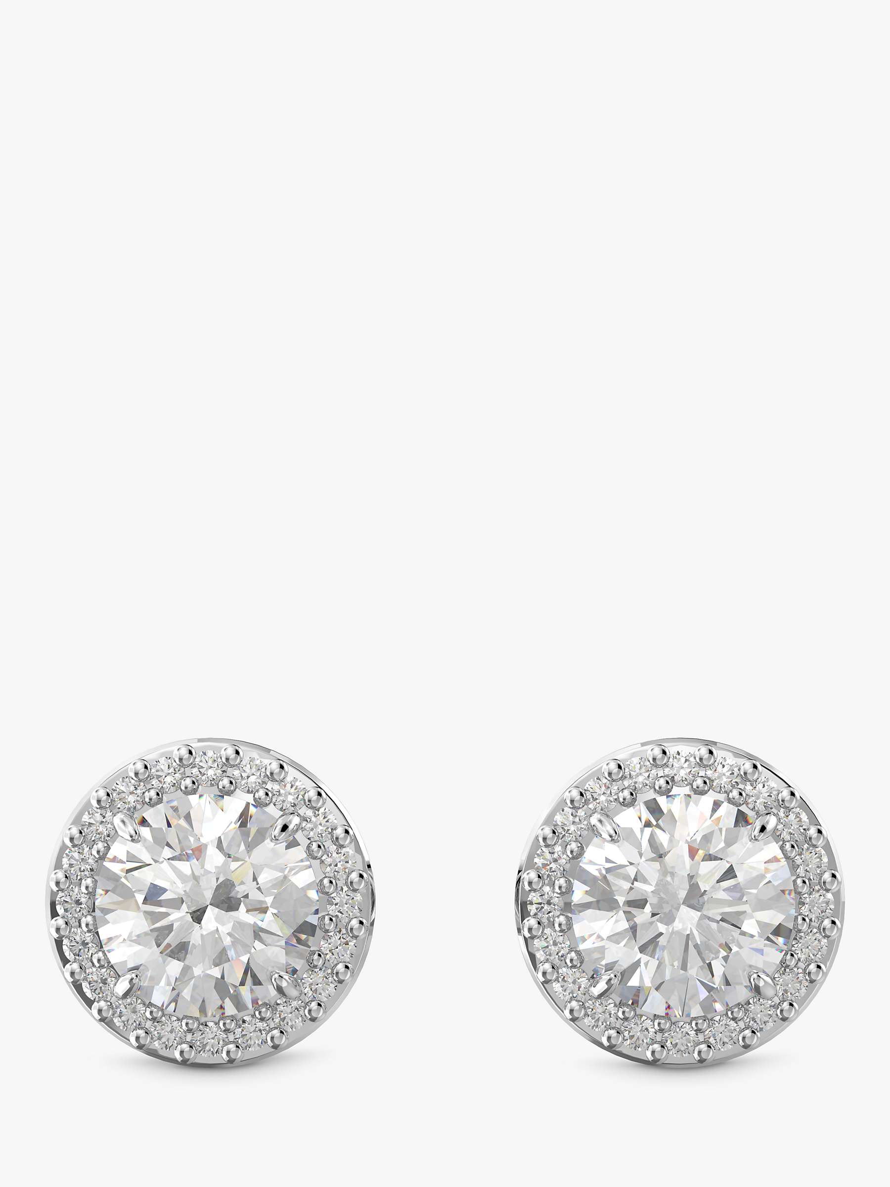 Buy Swarovski Contsella Round Crystal Stud Earrings, Silver Online at johnlewis.com