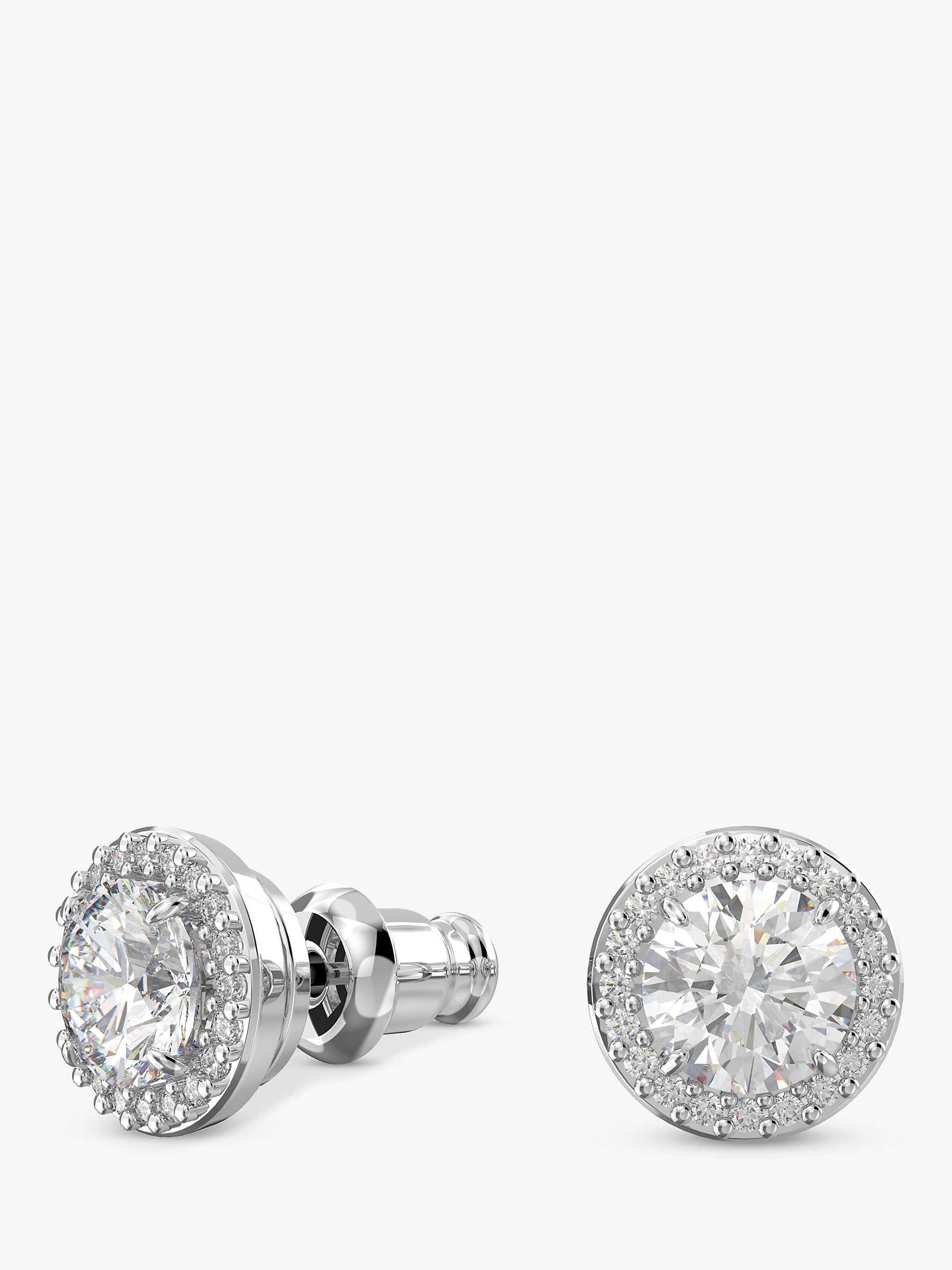 Buy Swarovski Contsella Round Crystal Stud Earrings, Silver Online at johnlewis.com
