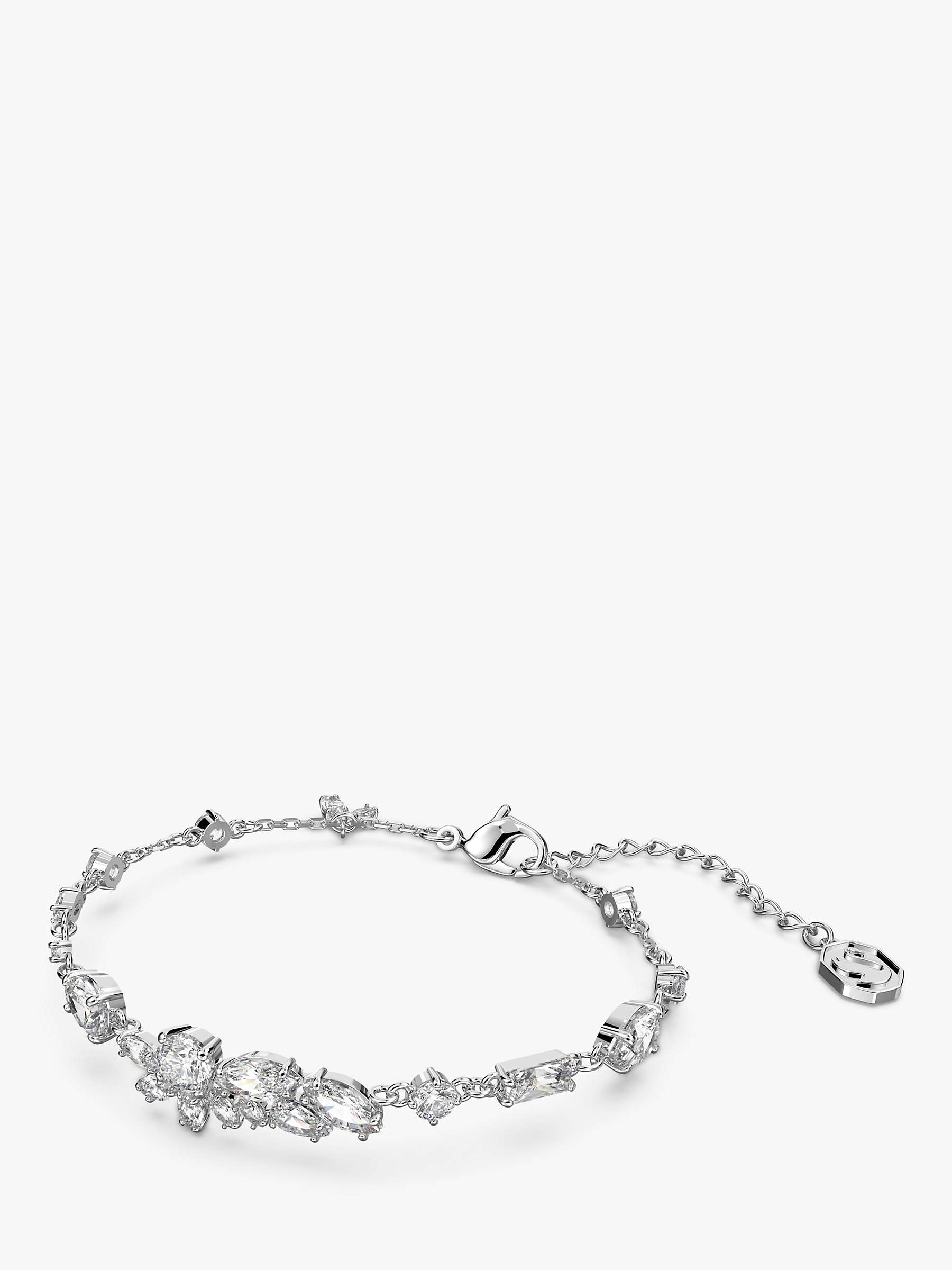 Buy Swarovski Gema Crystal Chain Bracelet, Silver/Clear Online at johnlewis.com