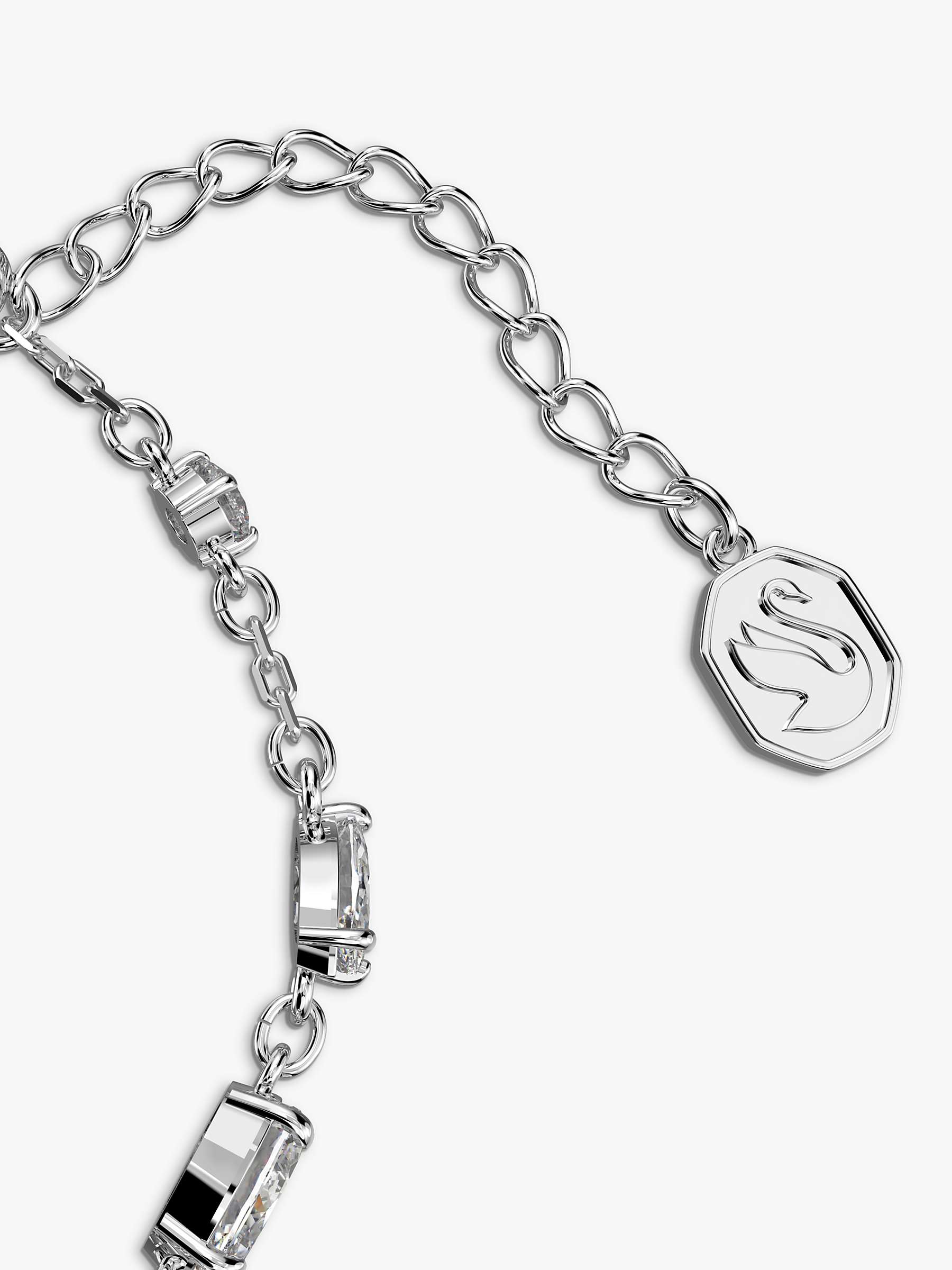 Buy Swarovski Gema Crystal Chain Bracelet, Silver/Clear Online at johnlewis.com
