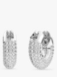 Swarovski Dextera Crystal Pave Hoop Earrings, Silver
