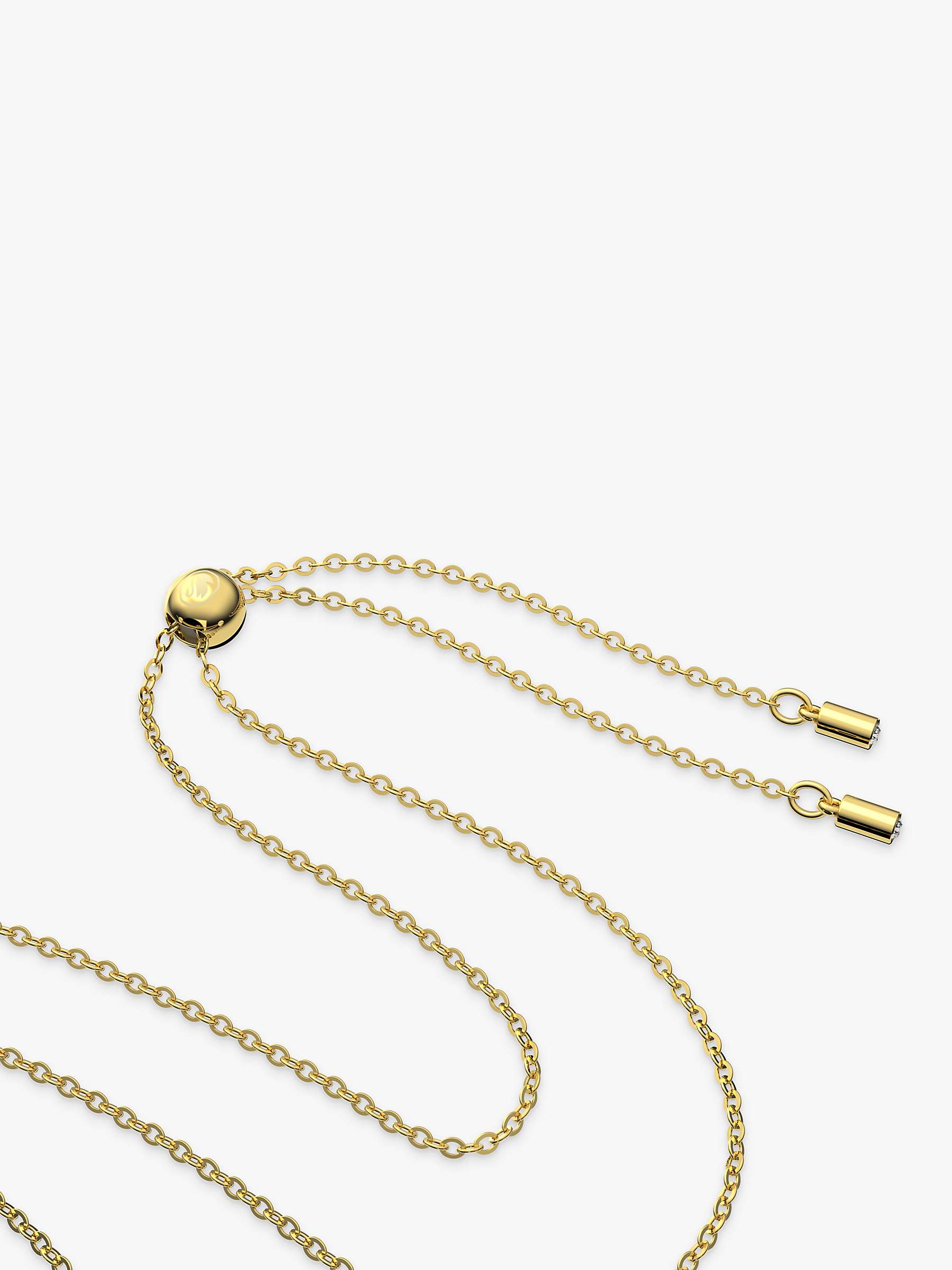 Buy Swarovski Millenia Crystal Rectangular Pendant Necklace, Peridot/Gold Online at johnlewis.com