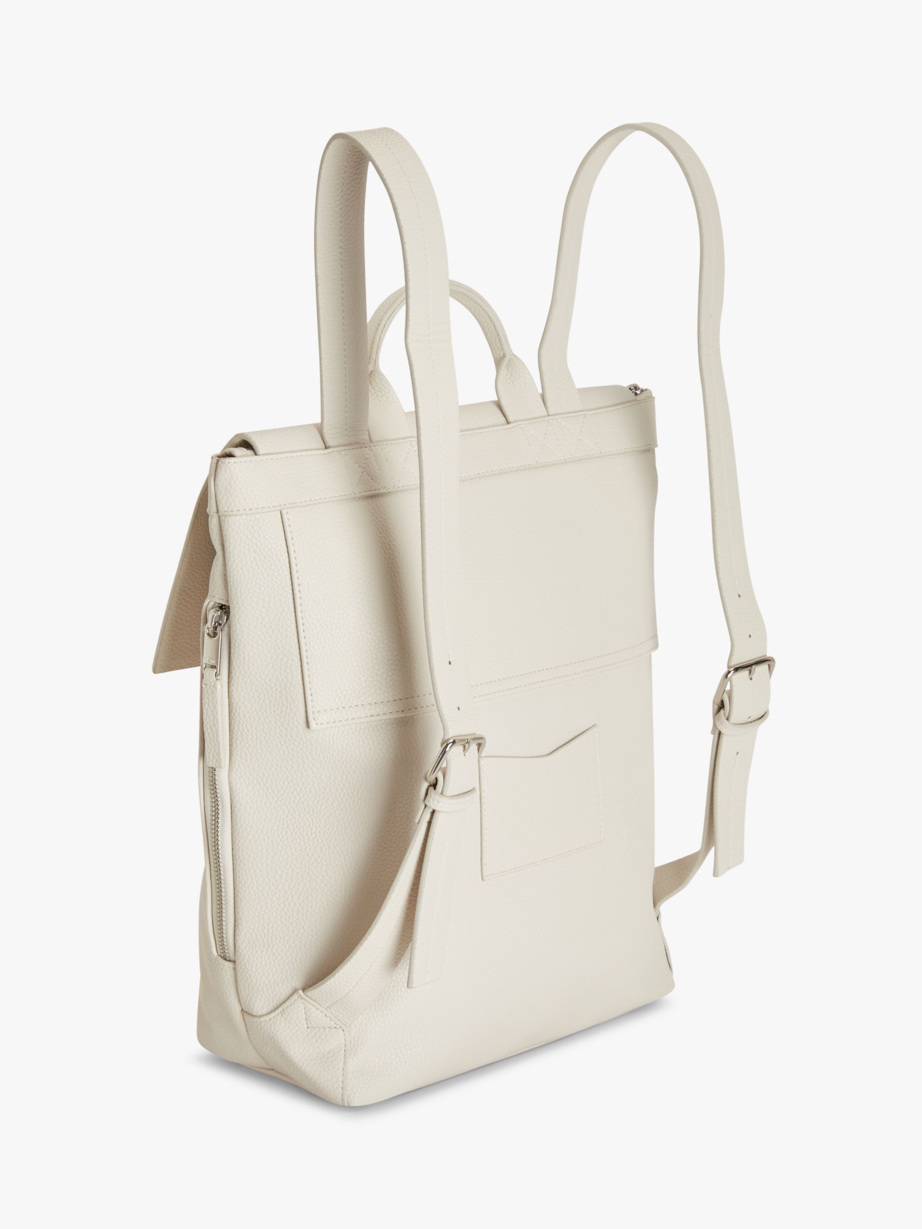 John Lewis ANYDAY Sia Large Backpack, Off White at John Lewis & Partners