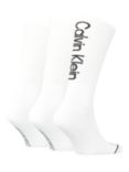 Calvin Klein Toe Seam Logo Socks, One Size, Pack of 3, White 002