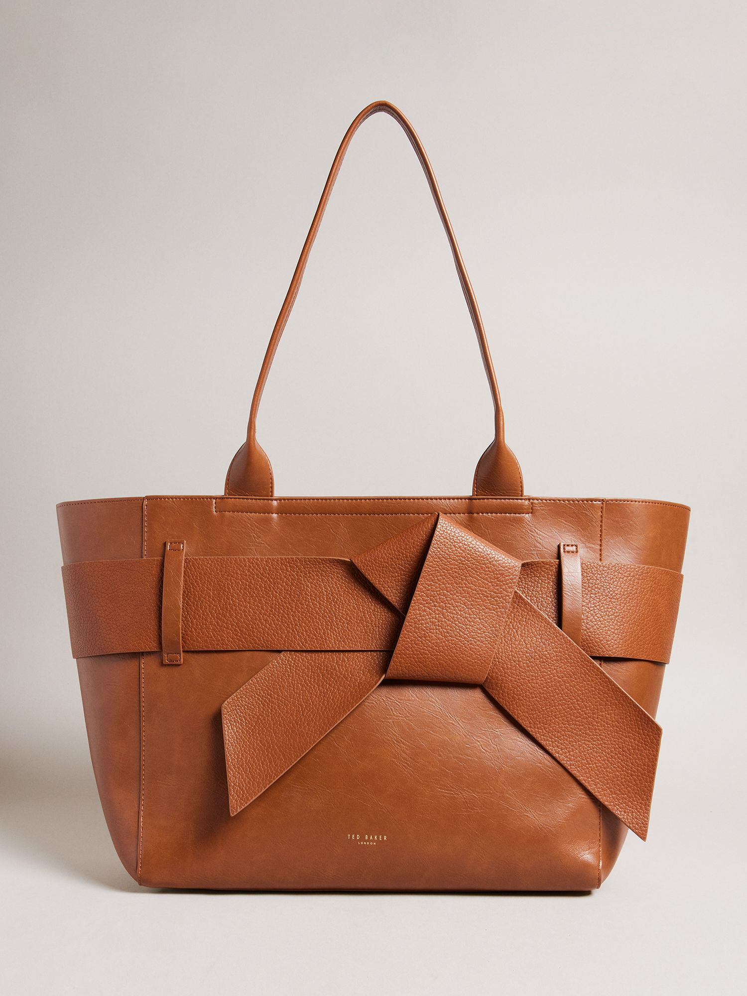 Ritmisch Doe mijn best hooi Ted Baker Jimma Bow Large Tote Bag, Brown at John Lewis & Partners