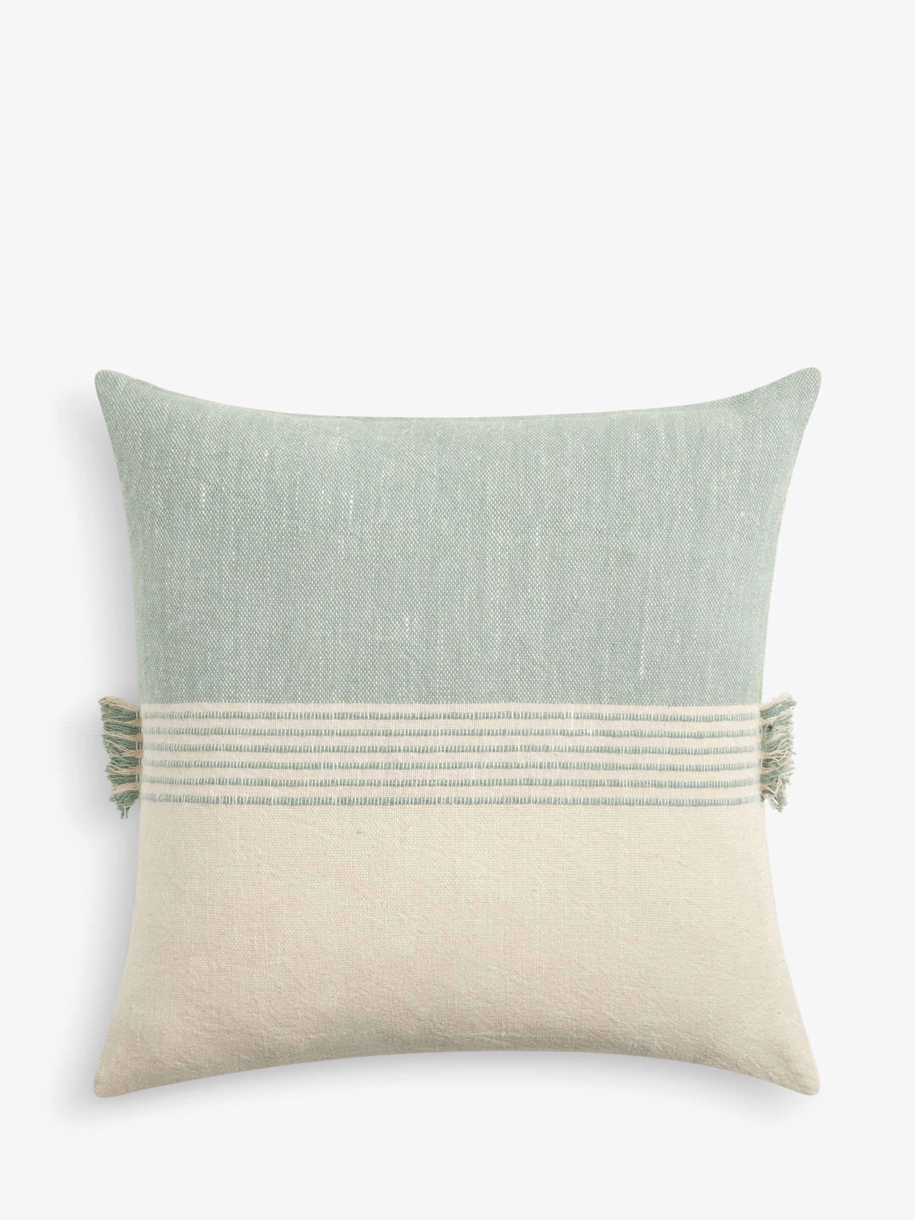 John Lewis ANYDAY Mix Stripe Cushion, Nettle