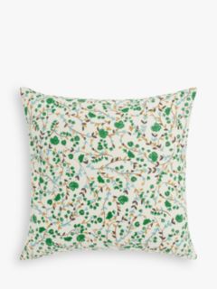 John Lewis Trailing Floral Indoor/Outdoor Cushion, Green