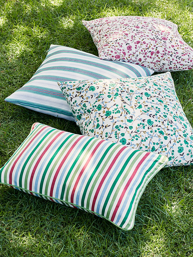 John Lewis Trailing Floral Indoor/Outdoor Cushion, Green