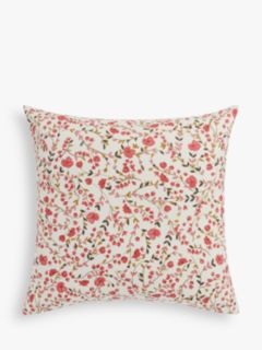 John Lewis Trailing Floral Indoor/Outdoor Cushion, Pink