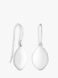 Simply Silver Sterling Silver 925 Polished Pebble Drop Earrings, Silver