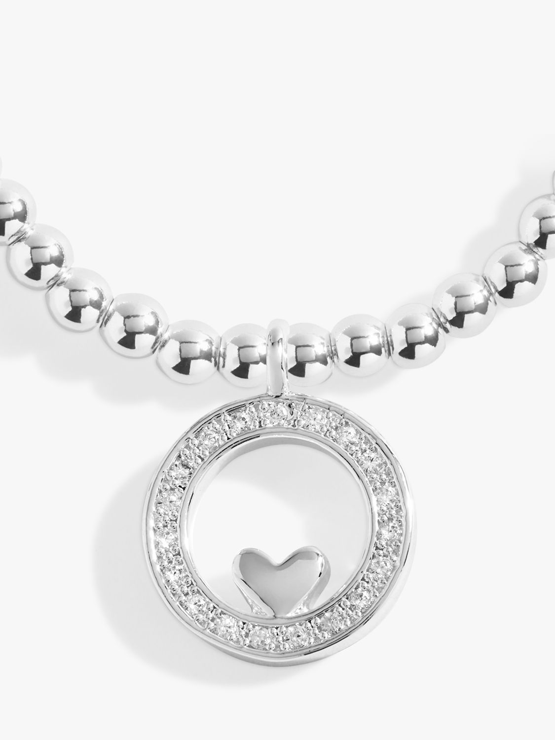 Buy Joma Jewellery A Little 'Always There Forever Loved' Stretch Bracelet, Silver Online at johnlewis.com