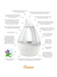 Crane Humidifier with Sound Machine and Night Light