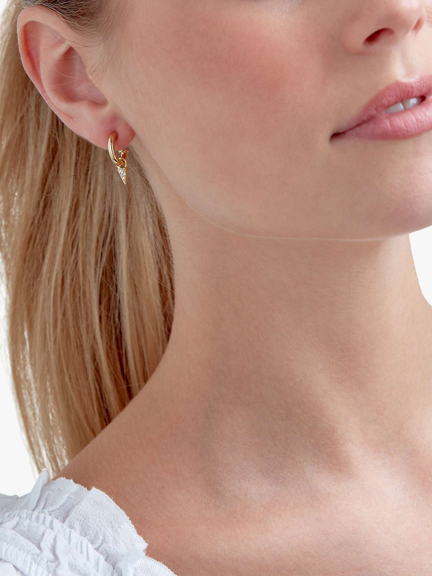 Buy Melissa Odabash Crystal Triangle Drop Hoop Earrings Online at johnlewis.com