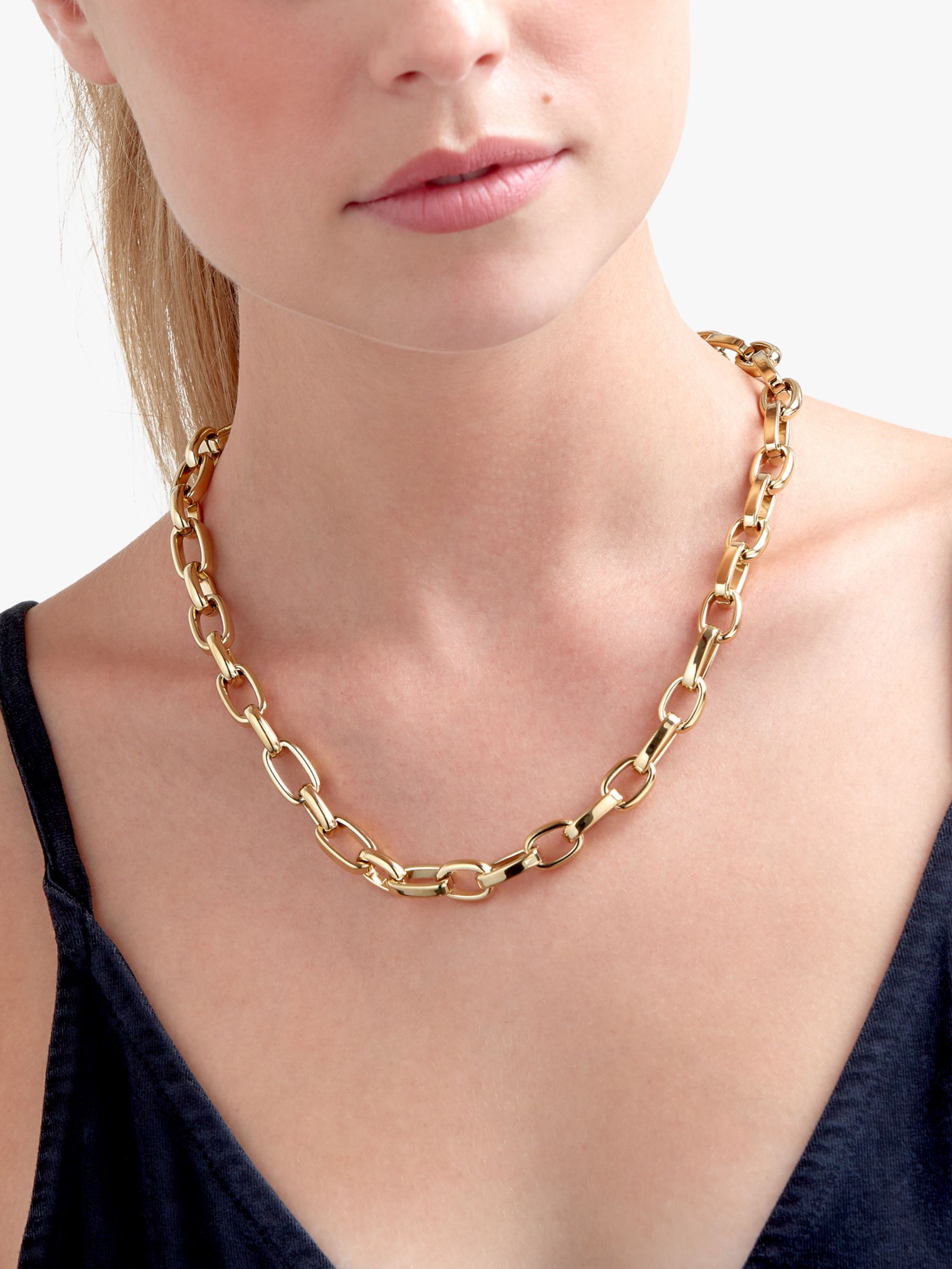Melissa Odabash Chunky Chain Necklace, Gold at John Lewis & Partners