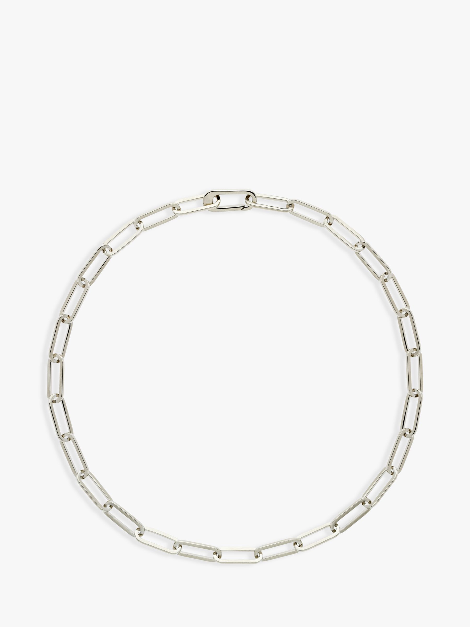 John Lewis Paperclip Link Chain Necklace, Silver at John Lewis & Partners