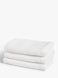John Lewis Spa Waffle Face Cloths, Pack of 3, White